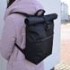 Міський рюкзак Roll Top 58&times;26&times;15 см Cordura 1000D чорний з відділенням для ноутбука, чорний RLT-392098 фото 5